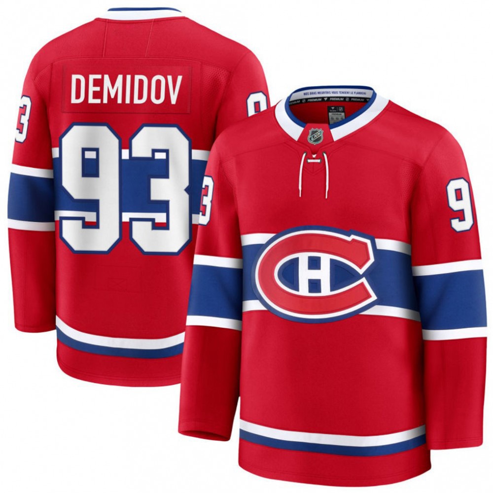 Ivan Demidov Montreal Canadiens Home Premium Jersey - Red-Pro Kit Vault | Brand New 26/27 Sports Jerseys